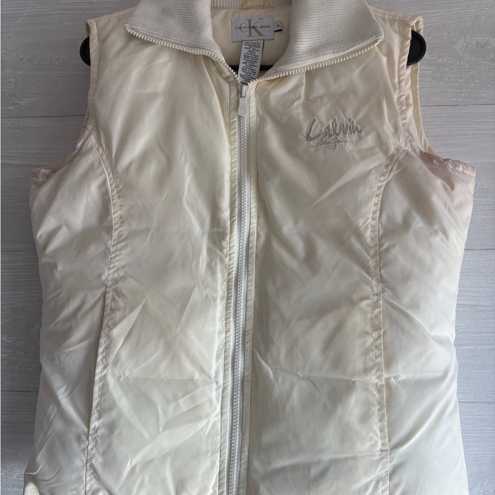 Calvin Klein Jeans Off-White Puffer Vest